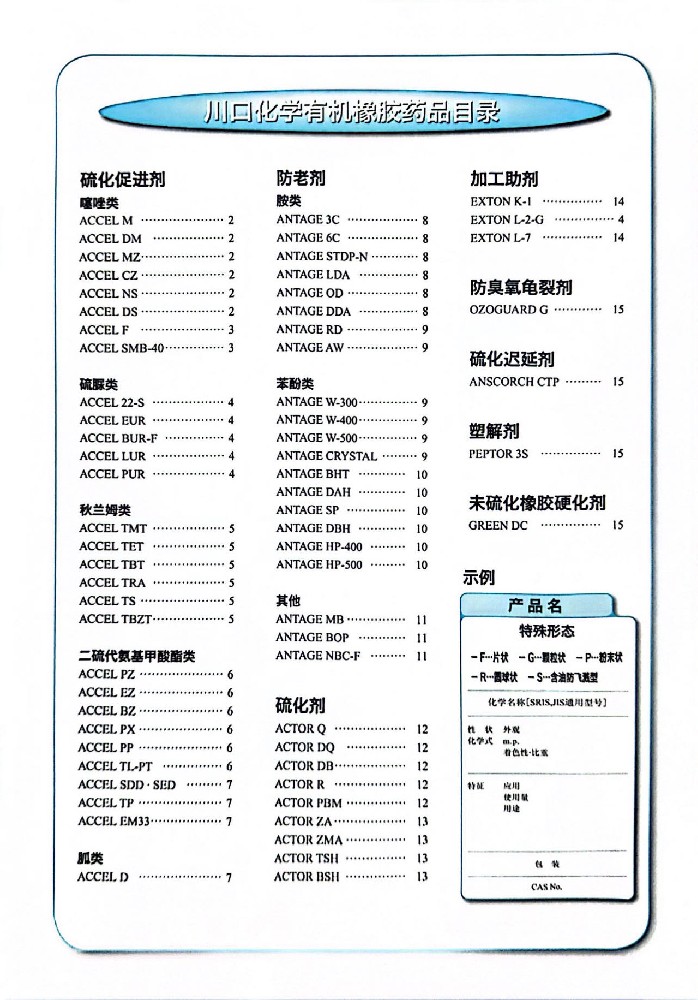 川口化学橡胶助剂